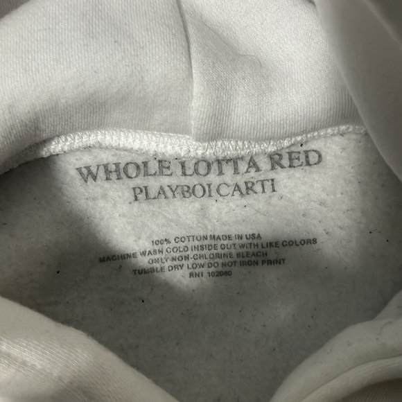 Playboi Carti Whole Lotta Red Face Hoodie 2021 Replica - Picture 3 of 3